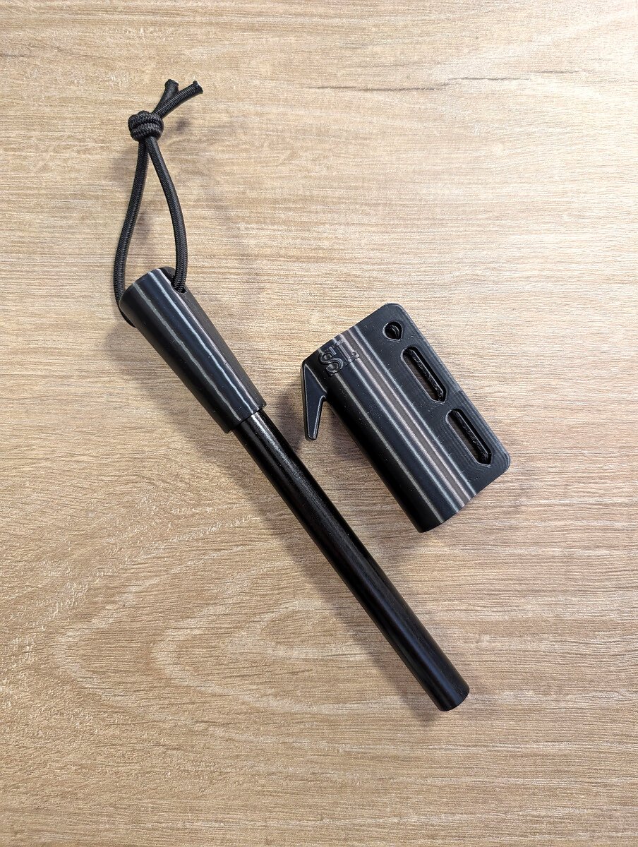 Survival Life XXL-Feuerstahl inkl. Kydexhalterung